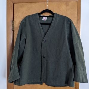 Vintage Antimite Definitif R.I.E.P women’s wool coat in military green